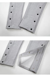 mens high street loose fit elastic waist pants winter warm fleece pants bottons hip hop drawstring sportwear sweatpants joggers unique joggers style 3065