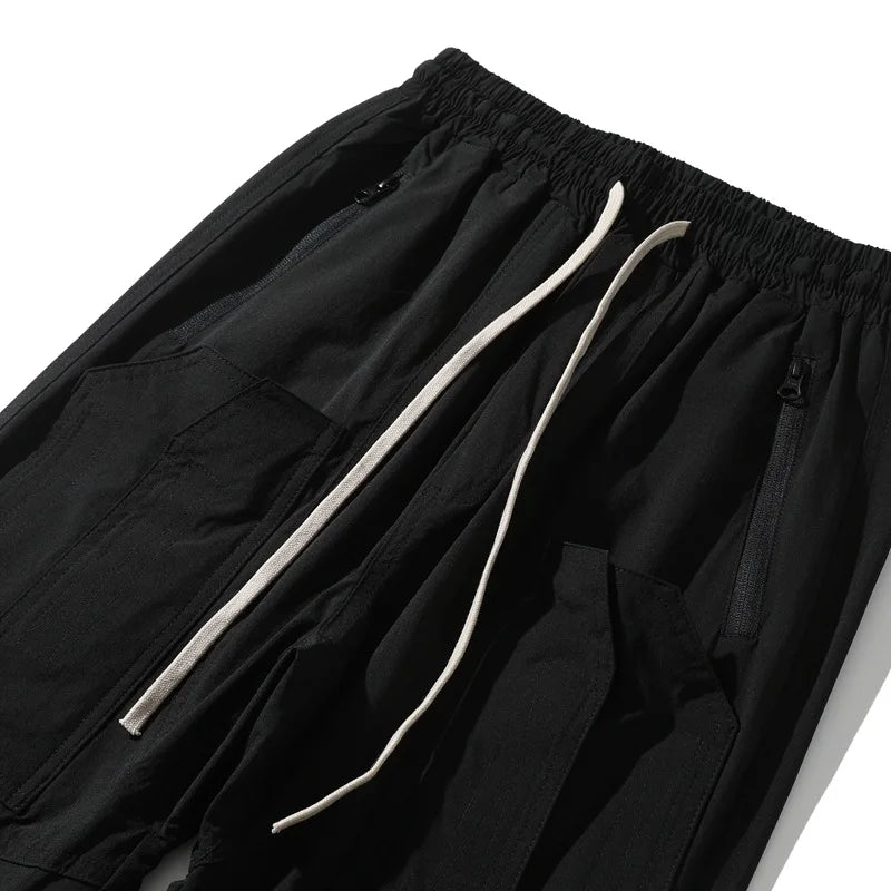high new luxury men 2023 cotton under my car zip up comfortable nylon parkour sweat casual pants sports khaki cargo a05 military streetwear pants