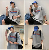 Vaporwave Chrome logo – American Retro Simple Five Quarter Sleeve Trendy Letter Prin
