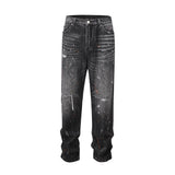 frayed damaged washed black baggy jeans men and women straight streetwear y2k pantalones hombre denim pants oversized cargos utility cargo pants