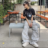 dirty dyed patchwork wide leg baggy jeans for men and women straight y2k ropa hombre denim trousers oversized casual cargo pants 1 unique cargo style 1276