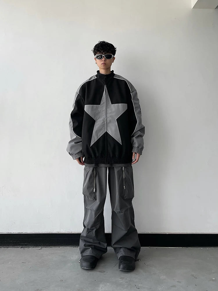 checkered streetwear jacket, daily essential, for men, fall streetwear outfit, oversized style, layered fashion, modern aesthetic