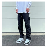 american street wear machine oversized joggers pants rubber side zipper nylon casual pants harajuku mens black track pants unique joggers style 3799