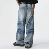 vintage blue baggy jeans man loose straight denim pants harajuku hip hop jeans trousers men unique jeans style 685