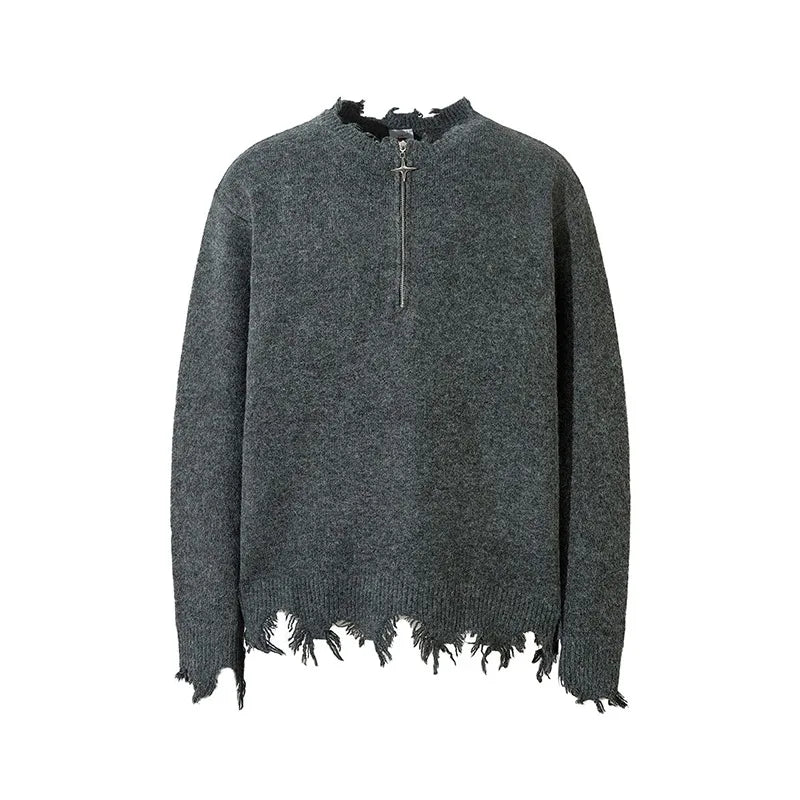 oversized knit pullover, fall/winter fashion, soft knit pullover with flame design, y2k fashion statement