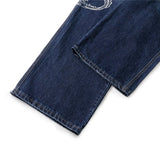 mens black baggy jeans dragon embroidered straight jeans streetwear hip hop loose trousers male luxury designer denim pants unique jeans style 2003