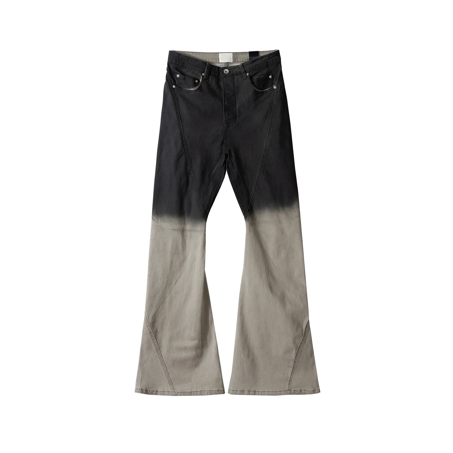 streetwear ro style gradient color baggy stacked baggy flare jeans for men and women straight washed casual denim trousers unique jeans style 4547