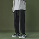2023 autumn and winter new casual jeans men loose straight wide leg pants fashion trousers boutique clothing simple style unique jeans style 3649