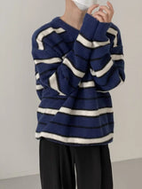 varsity knit sweater with retro streetwear styling for fall and winter outfits, ideal for men’s fashion and seasonal streetwe