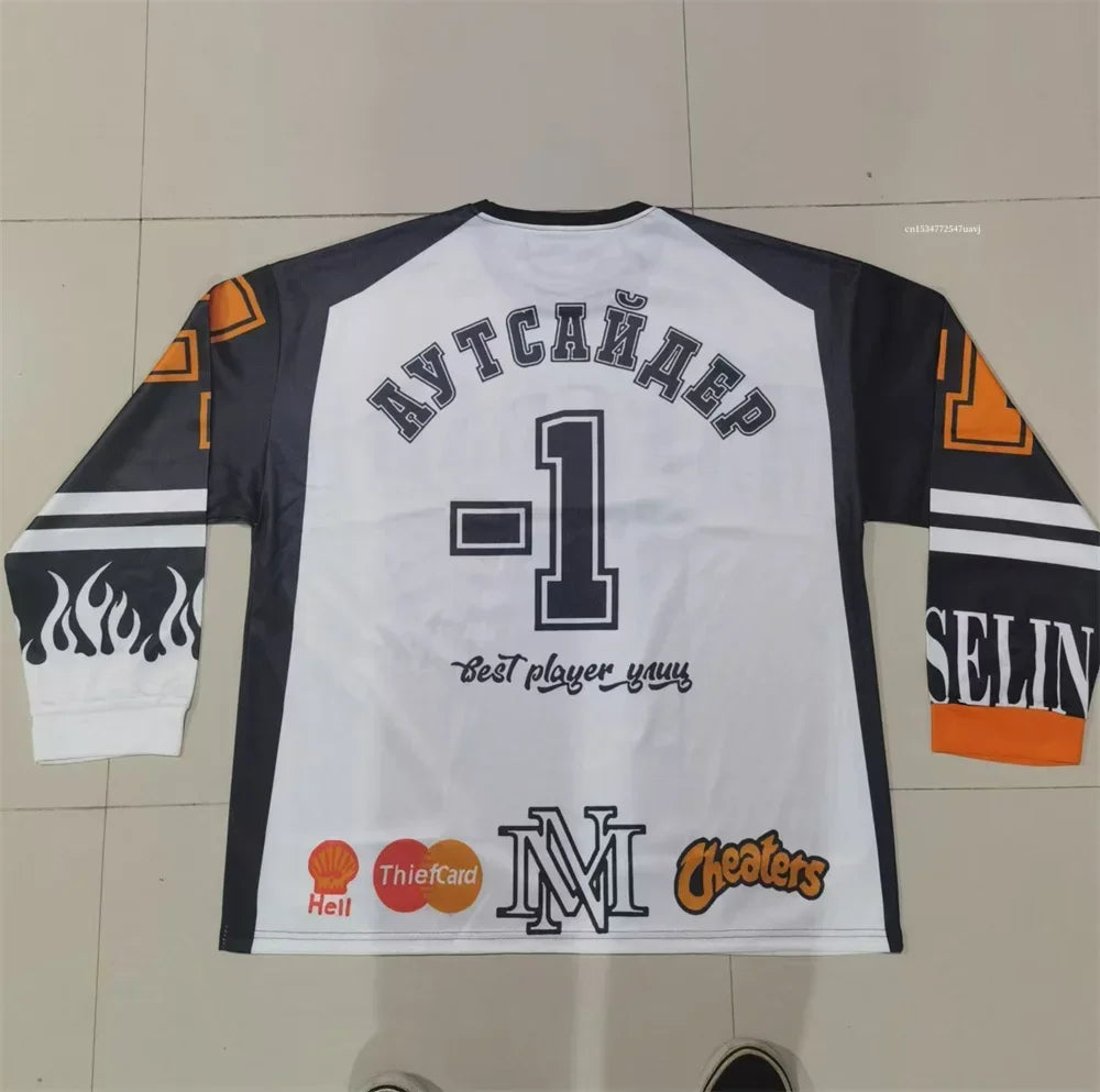 Gothic Vintage print – Hip Hop Loose Casual Baseball Harajuku Sprots Long Sleeves T