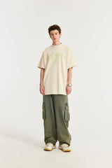 Harajuku Aesthetic piece – Japanese Loose Turtleneck Mens Printed Short Sleeved T Shirt