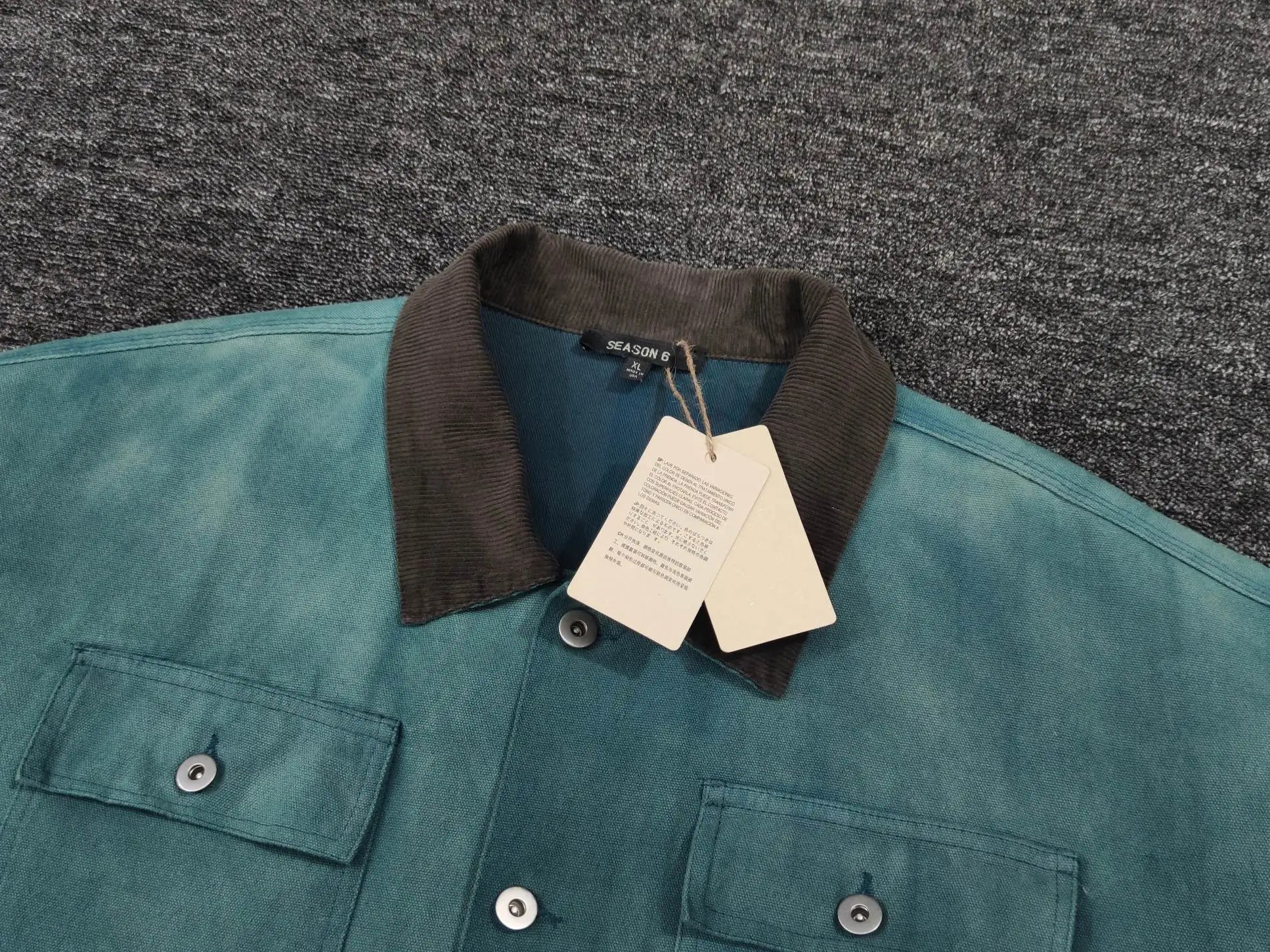 new 2023 gentleman men long season 6 kanye west stonewashed old denim baseball coats jackets abstract digital coat warm 498 n - variant style 34f126 for streetwear fashion