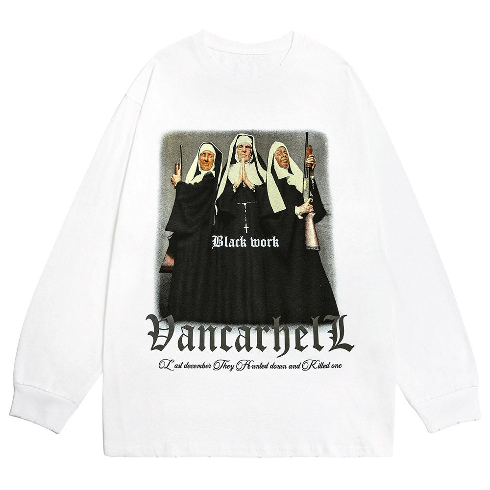 "Washed Away" Unisex Men Women Streetwear Graphic Sweatshirt Daulet Apparel