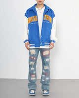 destroyed ripped jeans straight jean pants men biker jeans fashion zipper streetwear trousers hip hop pants joggers baggy jeans unique joggers style 3177