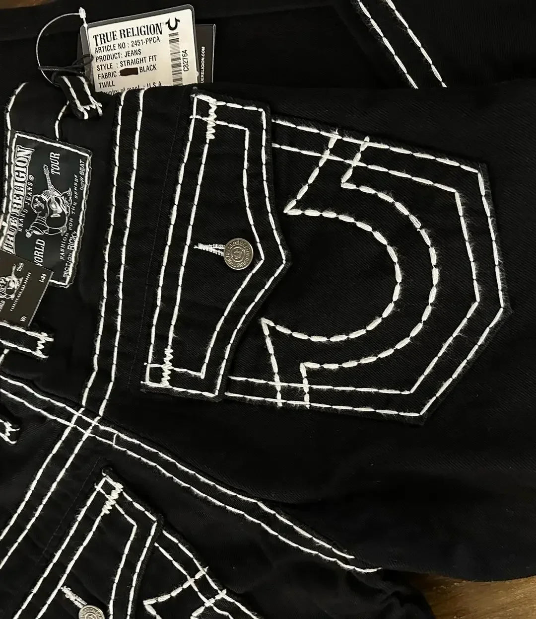 hip hop street leisure y2k pants true religion gothic fashion embroidered straight leg wide leg baggy jeans women clothing unique jeans style 2992