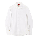 Mens French Elegant Basic Shirt Autumn Winter Genderless Fashion Trend Casual Solid Color Simple Long-Sleeved Shirt Unisex
