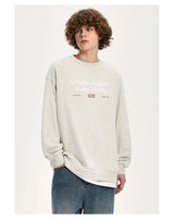 American Ins Personalized Hip-hop Heavy Cotton Round Neck Autumn Winter Sweatshirts for Men and Women Y2K Loose Thickened Tops
