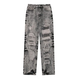destroy distressed ripped denim jean pants new fashion biker jeans streetwear slim pants jogger y2k mens jeans skinny jeans men unique joggers style 2435