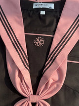 JK Original Kawaii Suit Japanese Genuine Cherry Blossom Embroidered Top + Dark Bad Jk Uniform Skirt Girly Sailor Suit