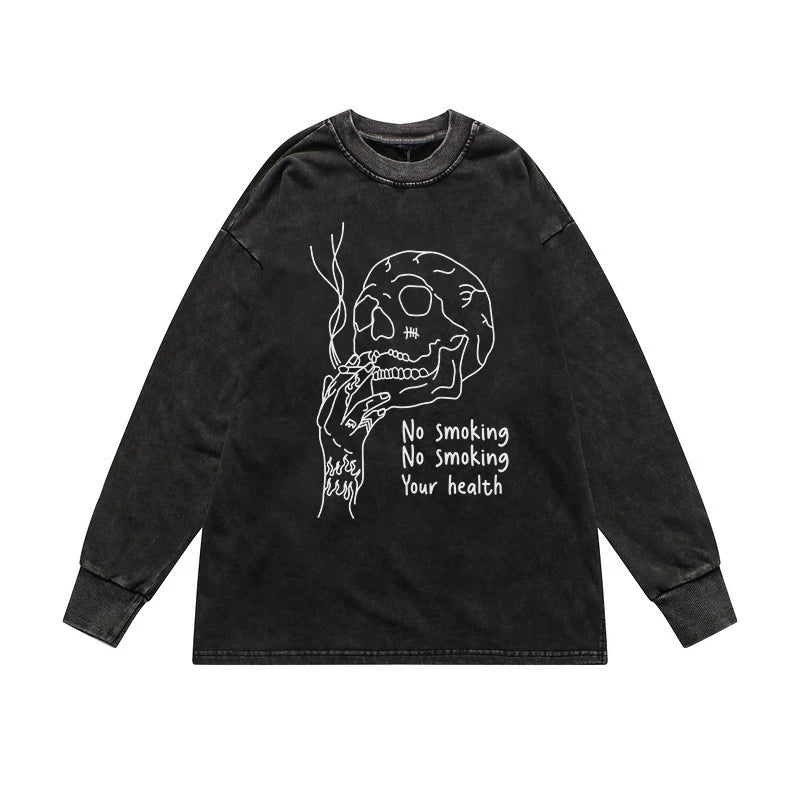 Glitchcore Design – Rainbowtouches Washed Long T Shirt Unisex Vintage Fashion Sk – Edgy Streetwear for All Genders