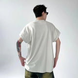 new summer street fashion set mens cotton retro letter printed t shirt halo dyed washed jeans suits male hip hop 2 pcs 2024 unique jeans style 4711