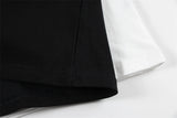 High Street Thug Club New Patchwork Embroidered Short Sleeved Casual Loose And Versatile Korean Street Solid Color T-shirt VTG