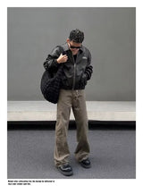american high street retro men and women trendy straight work pants couple spring and autumn hip hop loose casual pants y2k unique default style 817