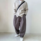mens pants thick woolen casual pants autumn streetwear fashion personality versatile trend comfort wide leg pants mens clothing unique default style 178