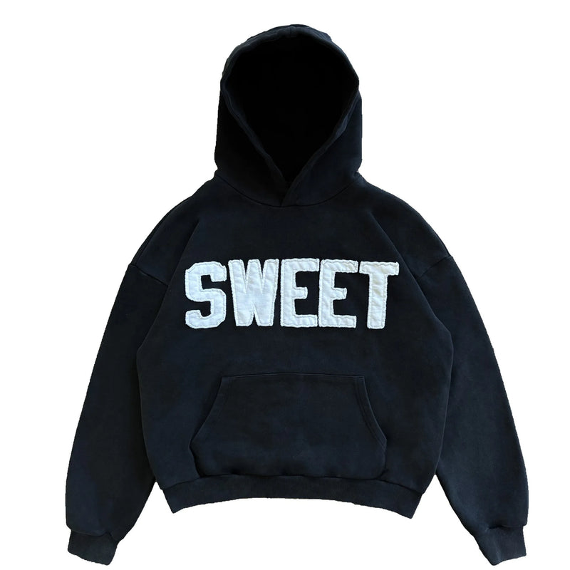 Y2k Winter Long Sleeved Hoodie Sweatshirt Oversized Winter Clothes Streetwear Y2k Vintage Punk Graffiti Print Top School Ootd