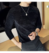 Skatercore Graphic tee – Autumn Winter Semi Turtleneck Stretch Slim Fit Long Sleeve T