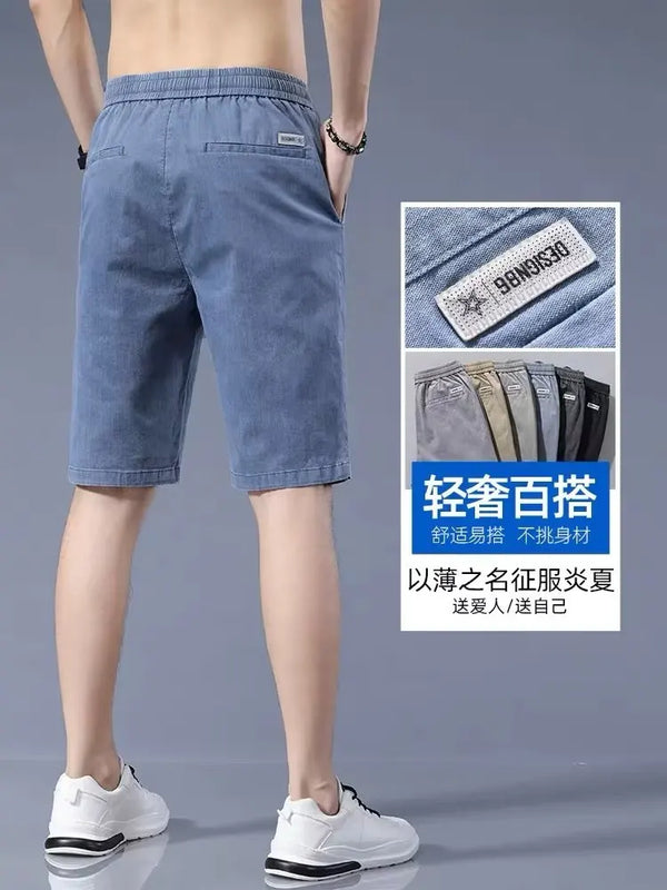 mens pants shorts thin harajuku casual elastic waist sweatpants male short 2024 summer jogger streetwear breathable shorts urban active pants