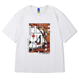 Y2k Barcode glitch – Hip Hop Panda Graphic Printed T Shirt For Men Summer Casual