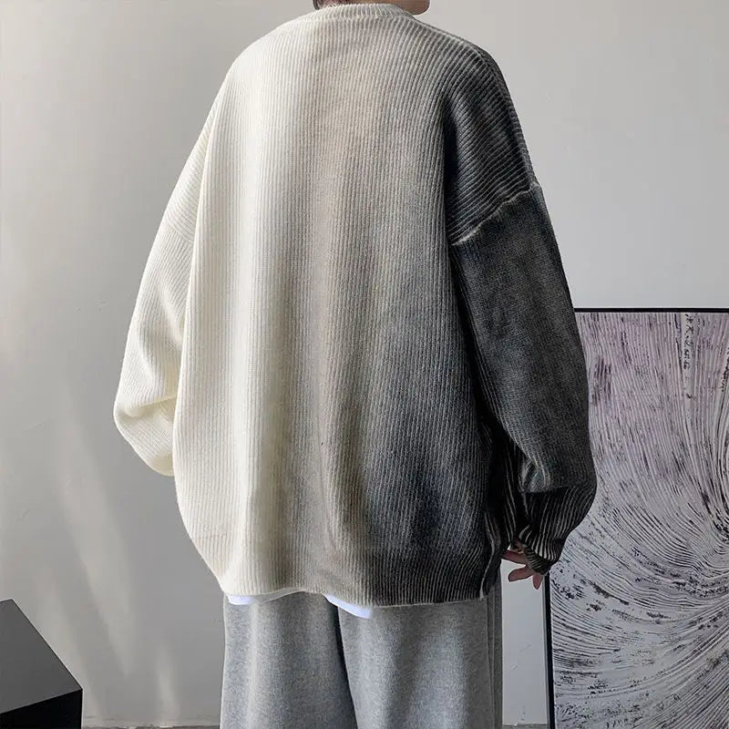 oversized flame knit top, unisex streetwear inspired by 2025 fashion trends, mens fashion layer for modern streetwear collect