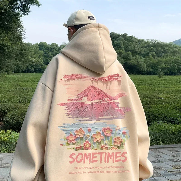 Mens Oversized Hoodie White With Hat 5Xl Plain Hoodies Oversize For Me