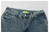 mens high street stars embroidery denim jean pants casual loose straight jeans hip hop y2k unisex pants streetwear joggers unique joggers style 3937