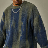 oversized knit pullover, fall/winter fashion, soft knit pullover with flame design, y2k fashion statement