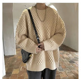 minimalist knit jumper, daily wear essential, trendy urban fashion top for men, layered streetwear look