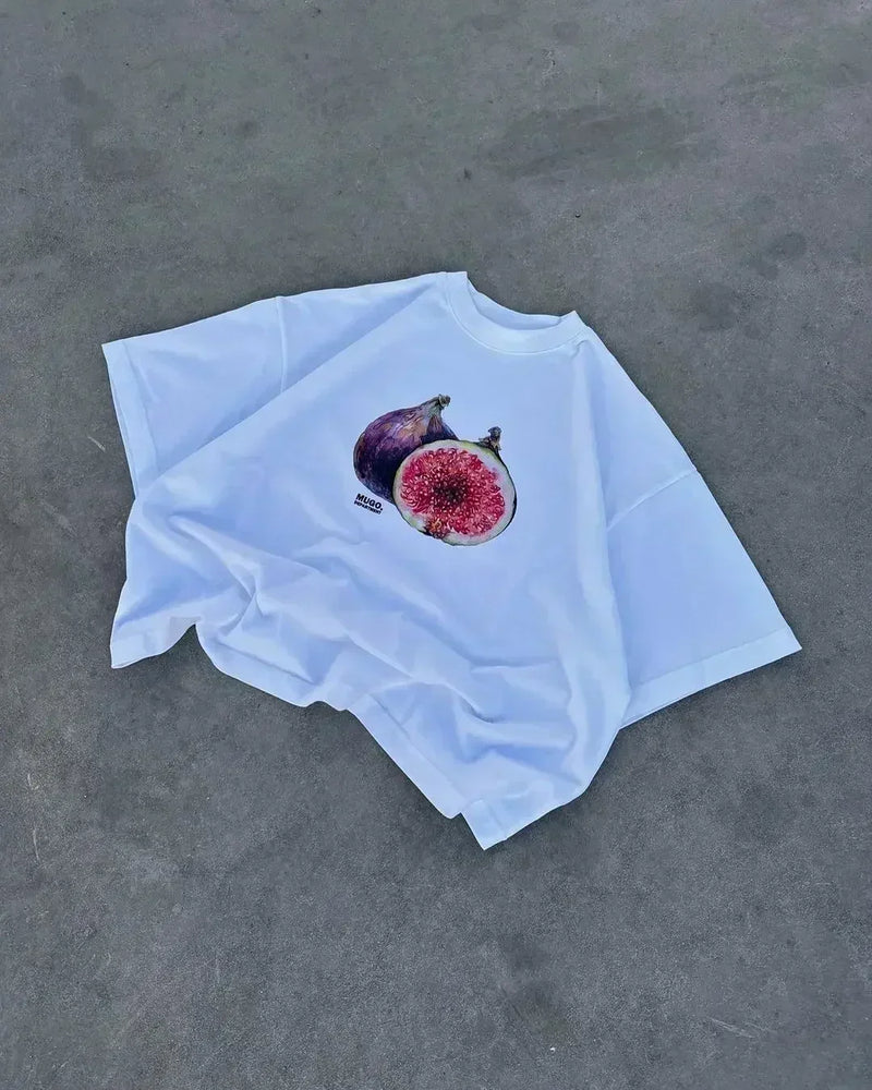 Vaporwave Static Tee – Emoji Field Graphic with Glitch Font
