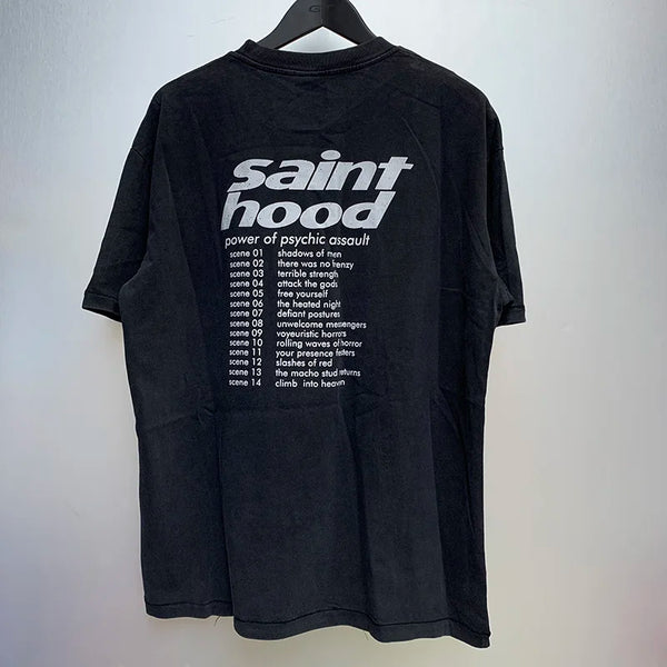 Trapwear Shirt – Vintage Wash Black Saint T Shirts Men Woman Best Quality Two – Urban Streetwear for Men & Women