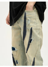 irregular graffiti prtinted denim jean pants casual distressed washed biker jeans hip hop streetwear y2k mens straight joggers unique joggers style 4868
