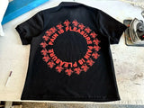 Gothic Aesthetic print tee – Y2K Harajuku Hip Hop Retro Cartoon Printed Lapel Short Sleev