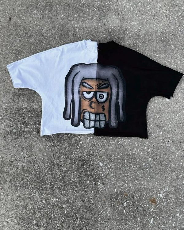 Grunge Oversized shirt – Street Fashion Harajuku Retro Trendy Brand Tops Men Y2K Goth