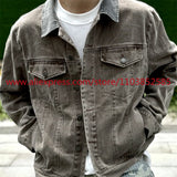 premium hop material hip fall-new-american-heavyweight-vintage-mens-denim-jacket-high-quality-tops-oversize-fashionable-and-versatile-clothing-collar image fit - casual 296cf8 urban quality everyday style fashion print design graphic style essential high wear oversized streetwear unisex streetwear design ID 4bc76