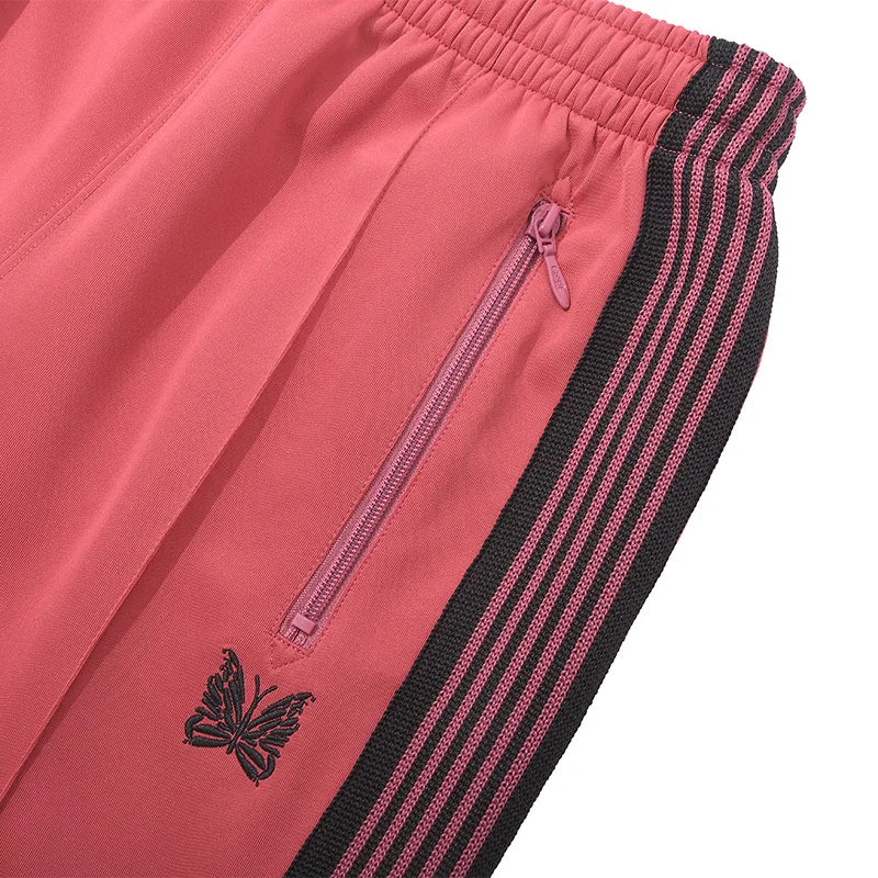 blue pattern embroidery casual motion pants men woman fashion street side edge weaving straight cylinder trousers unique default style 4762