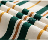 Vaporwave Oversized shirt – Embroidered Striped Contrast Round Neck Cotton Sweatshirts A