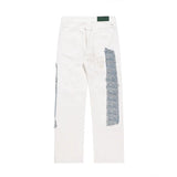 irregular sewing scratched patchwork denim jeans men casual straight biker zipper trousers streetwear hip hop jean pants joggers unique joggers style 3581