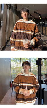 oversized flame jumper, 2025 fashion trend, fire knit jumper in oversized streetwear fashion