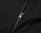 high street zipper pockets quick dry vibe style mens track pants elastic waist straight retro black casual trousers unique default style 451