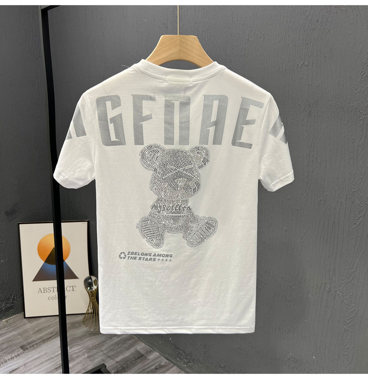 Cyberpunk Melting smiley – High Texture 2023 New Mens Fashion Letter Printed Bear Rhine