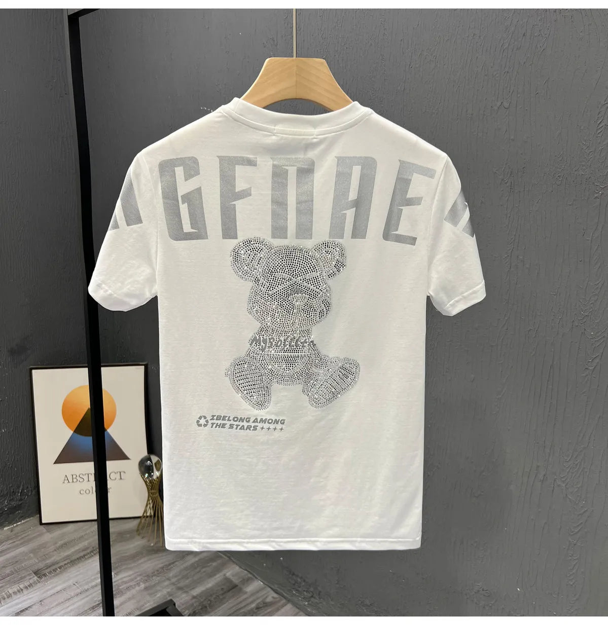 Cyberpunk Melting smiley – High Texture 2023 New Mens Fashion Letter Printed Bear Rhine
